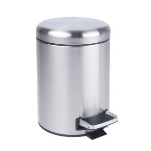 20ltr. DOME COVER PEDAL BIN SOFT CLOSING S/S FINGER PRINT PROOF 36.5x30.5x43.5cm