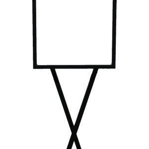 IRON SIGN STAND BLACK COLOR 61x45.5x130cm